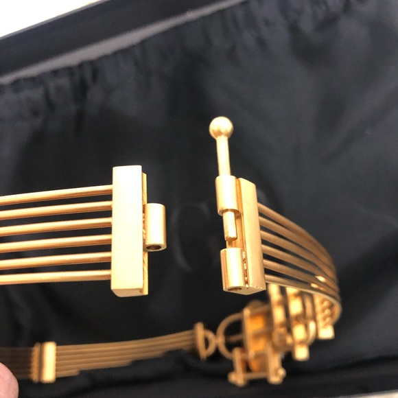Gianfranco ferre belt. Gold color and pyrite stone main image 12